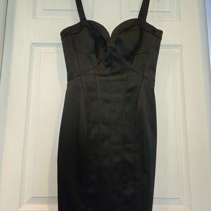 bebe Black Sweetheart Mini Dress